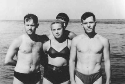 1955 г., Казань, спортивный лагерь КАИ «Икар». На летних сборах